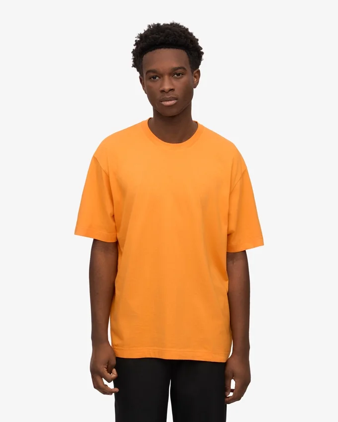 Übergroßes Bio-T-Shirt – Sonniges Orange