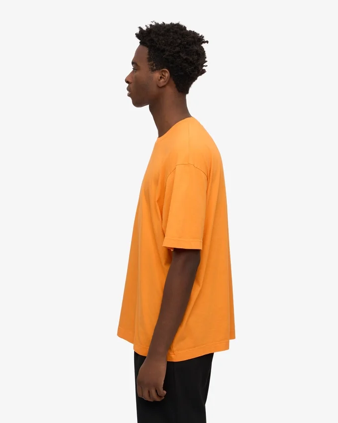 Übergroßes Bio-T-Shirt – Sonniges Orange
