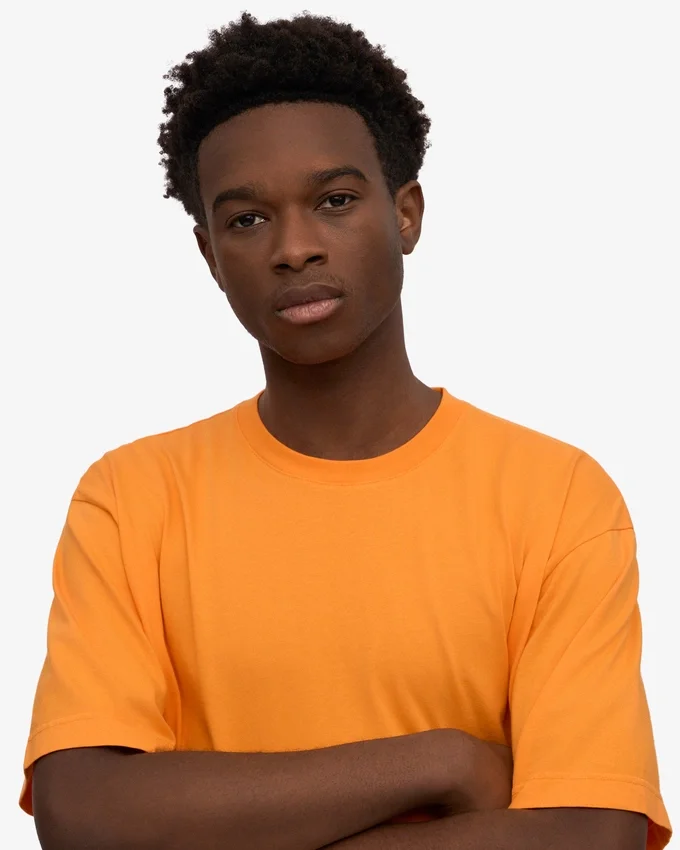 Übergroßes Bio-T-Shirt – Sonniges Orange