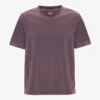 Übergroßes Bio-T-Shirt – verblasstes Traubenblau