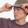 Caps aus Bio-Baumwolle – Verwaschenes Khaki