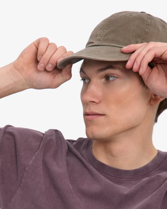 Caps aus Bio-Baumwolle – Verwaschenes Khaki