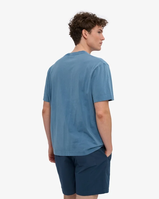 Übergroßes Bio-T-Shirt – Verwaschenes Indigo