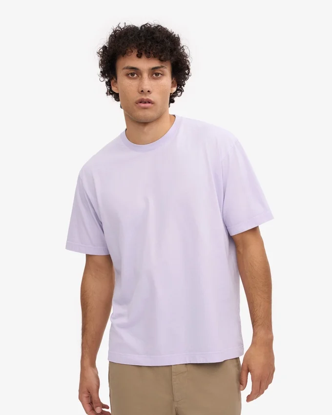 Übergroßes Bio-T-Shirt – Zartes Lavendel