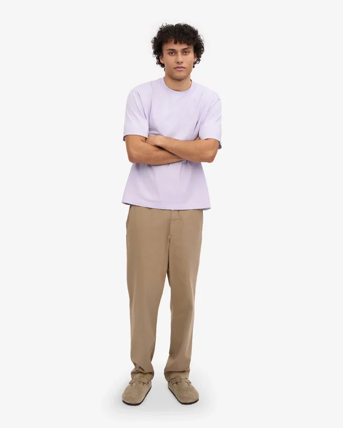 Übergroßes Bio-T-Shirt – Zartes Lavendel