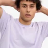 Übergroßes Bio-T-Shirt – Zartes Lavendel