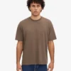 Übergroßes Bio-T-Shirt – Zedernbraun