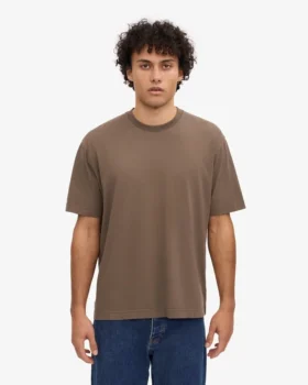 Übergroßes Bio-T-Shirt – Zedernbraun