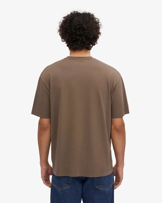 Übergroßes Bio-T-Shirt – Zedernbraun