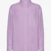 Übergroßes Leinenhemd – Soft Lavender