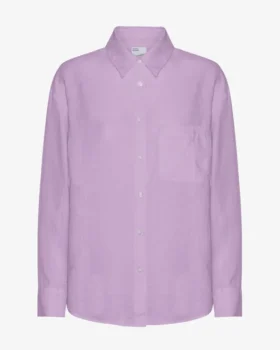 Übergroßes Leinenhemd – Soft Lavender
