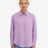 Übergroßes Leinenhemd – Soft Lavender