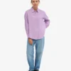 Übergroßes Leinenhemd – Soft Lavender