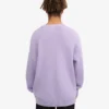 Übergroßes Rundhals-Shirt aus Merinowolle – zartes Lavendel