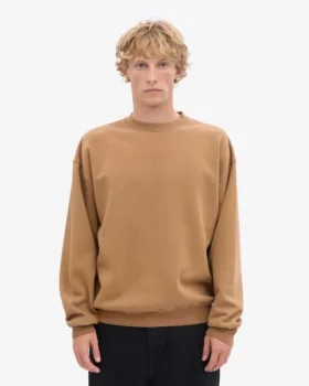 Übergrößen-Crew-Shirt aus Bio-Baumwolle – Sahara-Camel