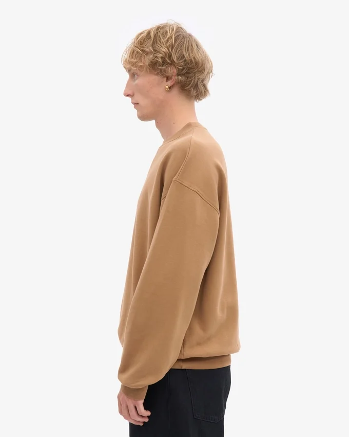 Übergrößen-Crew-Shirt aus Bio-Baumwolle – Sahara-Camel