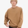 Übergrößen-Crew-Shirt aus Bio-Baumwolle – Sahara-Camel