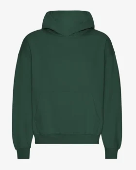 Übergrößen-Kapuzenpullover aus Bio-Baumwolle – Smaragdgrün