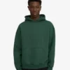 Übergrößen-Kapuzenpullover aus Bio-Baumwolle – Smaragdgrün