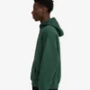 Übergrößen-Kapuzenpullover aus Bio-Baumwolle – Smaragdgrün