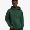 Übergrößen-Kapuzenpullover aus Bio-Baumwolle – Smaragdgrün