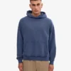 Übergrößen-Kapuzenpullover aus Bio-Merinowolle – Neptunblau