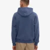 Übergrößen-Kapuzenpullover aus Bio-Merinowolle – Neptunblau