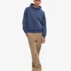 Übergrößen-Kapuzenpullover aus Bio-Merinowolle – Neptunblau