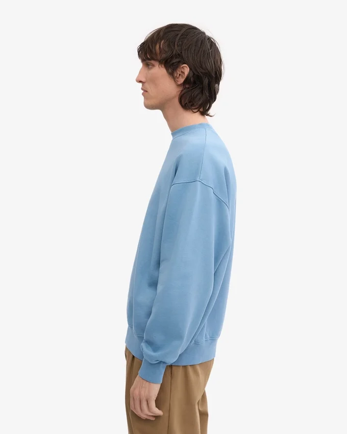 Übergrößen-Pullover aus Bio-Baumwolle – Seaside Blue