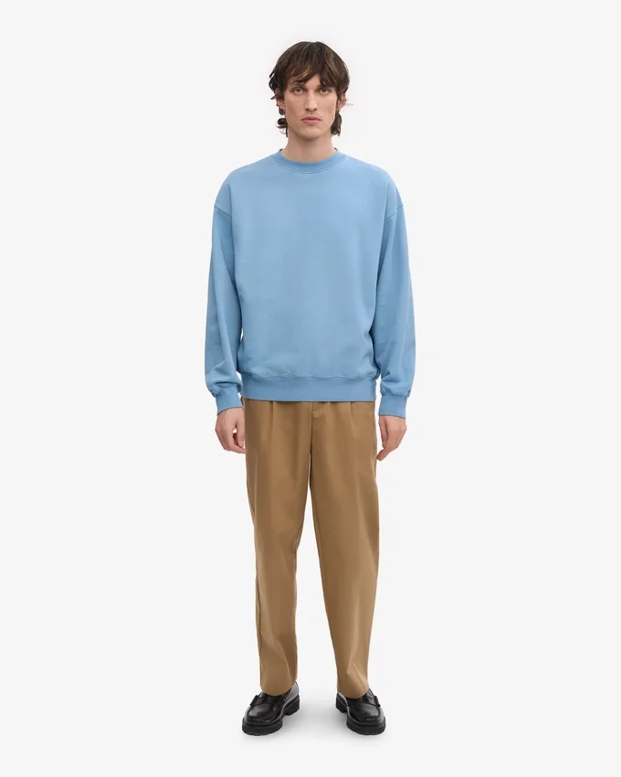Übergrößen-Pullover aus Bio-Baumwolle – Seaside Blue
