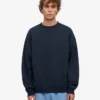 Übergrößen-Rundhals-Shirt aus Bio-Baumwolle – Marineblau