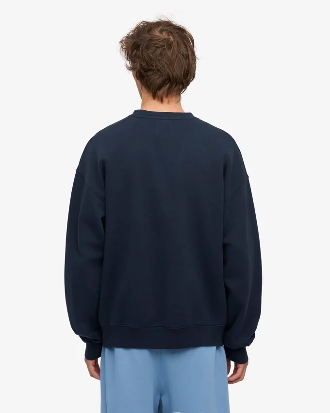 Übergrößen-Rundhals-Shirt aus Bio-Baumwolle – Marineblau