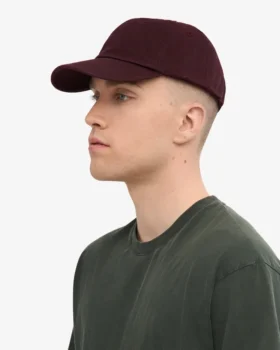 Bio-Baumwoll-Cap – Oxblood-Rot