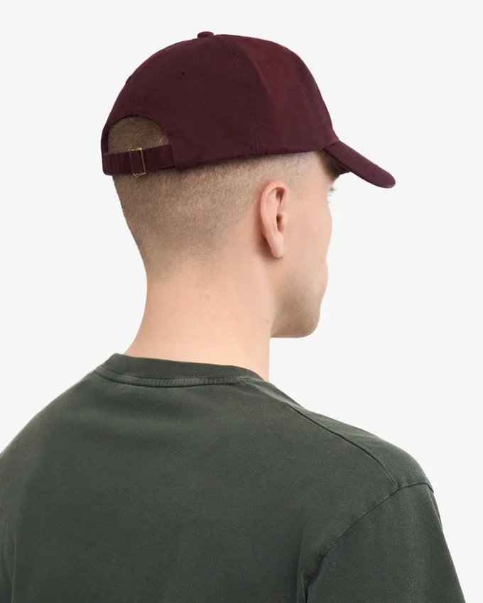 Bio-Baumwoll-Cap – Oxblood-Rot