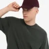 Bio-Baumwoll-Cap – Oxblood-Rot