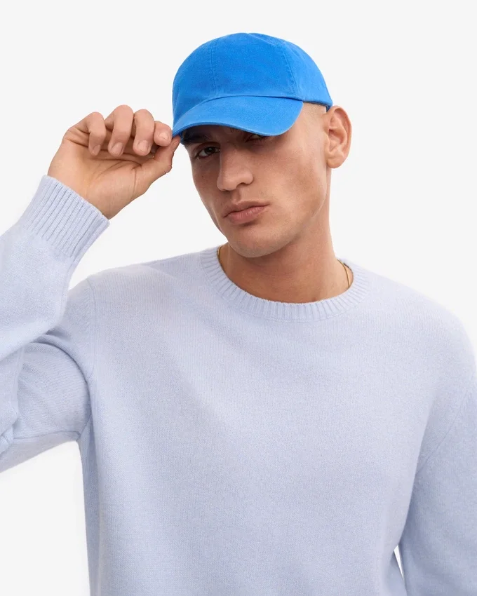 Bio-Baumwoll-Cap – Pazifikblau