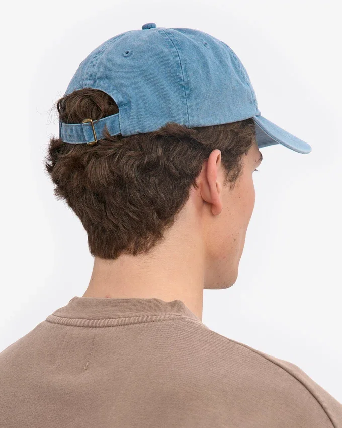 Bio-Baumwoll-Cap – Verwaschenes Indigo