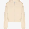 Bio-Crop-Kapuzenjacke mit Reißverschluss – Elfenbeinweiß