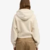 Bio-Crop-Kapuzenjacke mit Reißverschluss – Elfenbeinweiß