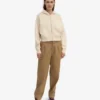 Bio-Crop-Kapuzenjacke mit Reißverschluss – Elfenbeinweiß