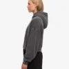 Bio-Crop-Kapuzenjacke mit Reißverschluss – Faded Black
