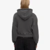 Bio-Crop-Kapuzenjacke mit Reißverschluss – Faded Black
