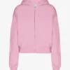 Bio-Crop-Kapuzenjacke mit Reißverschluss – Kirschblüte