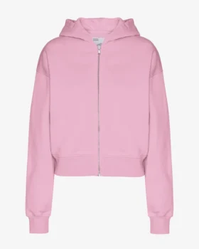 Bio-Crop-Kapuzenjacke mit Reißverschluss – Kirschblüte
