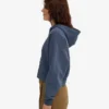 Bio-Crop-Kapuzenjacke mit Reißverschluss – Petrolblau