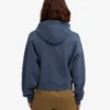 Bio-Crop-Kapuzenjacke mit Reißverschluss – Petrolblau