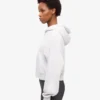 Bio-Crop-Kapuzenjacke mit Reißverschluss – Schneemelange