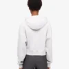 Bio-Crop-Kapuzenjacke mit Reißverschluss – Schneemelange