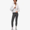 Bio-Crop-Kapuzenjacke mit Reißverschluss – Schneemelange