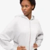 Bio-Crop-Kapuzenjacke mit Reißverschluss – Schneemelange